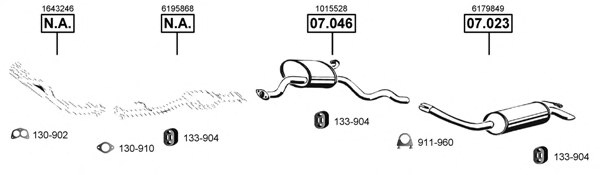 ASMET FO074685 Exhaust System